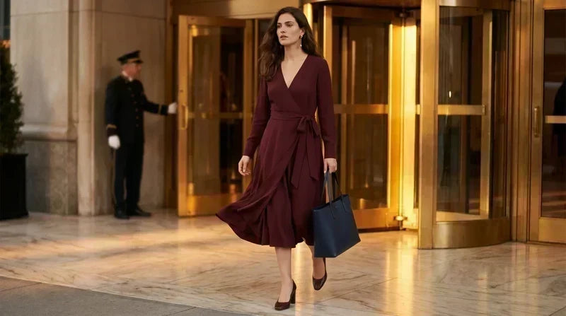Silk Wrap Dress Styling Guide